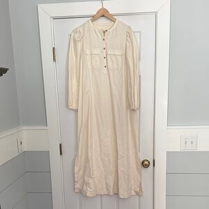 Southern Tide Cream Long Sleeve Dress